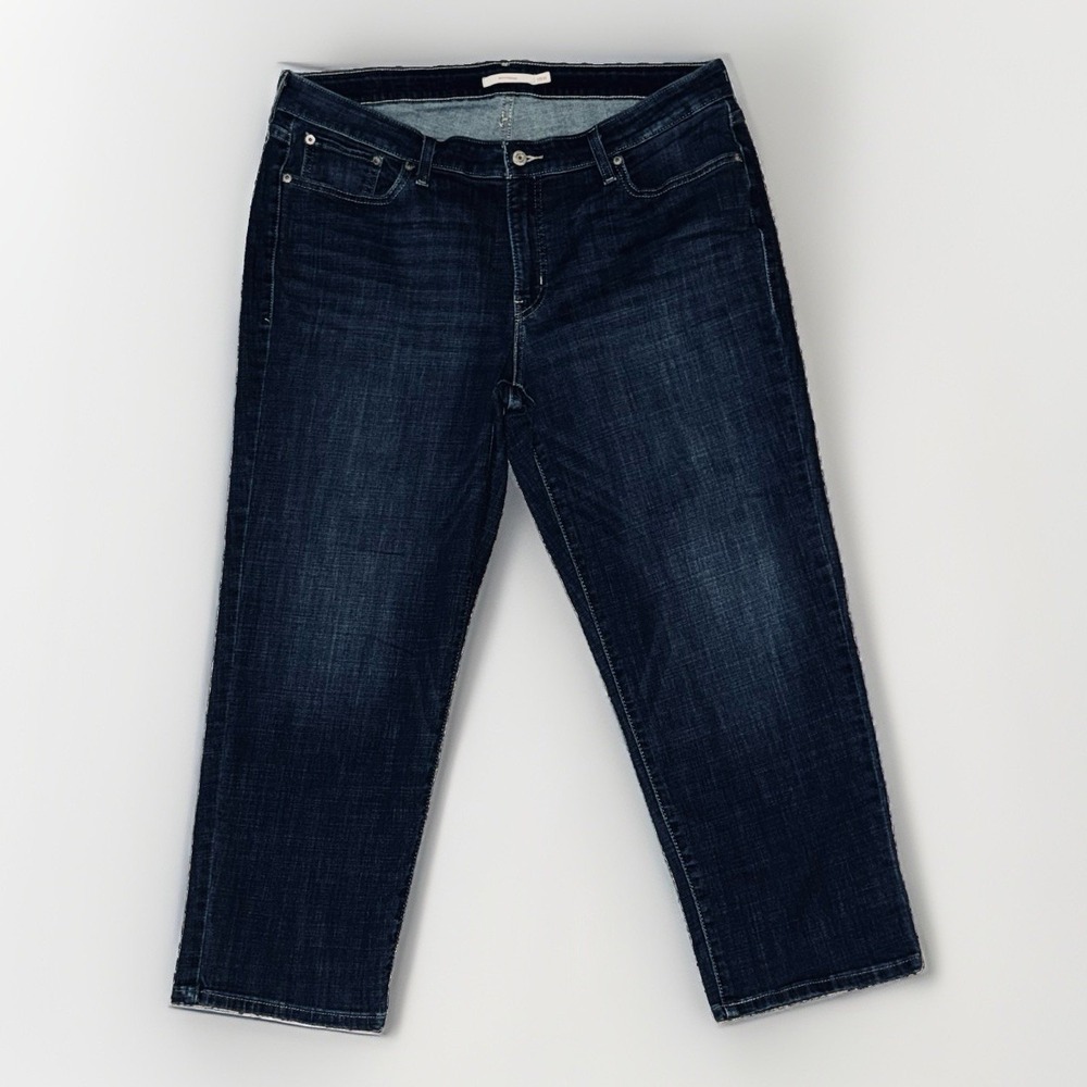Levi's 18W Boyfriend Jeans Dark Wash Straight Leg Plus Size Stretch Comfort